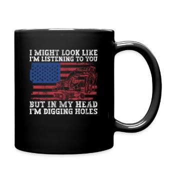Bauarbeiter Bagger Schwermaschinenbedienern - Mug uni - noir - Droite