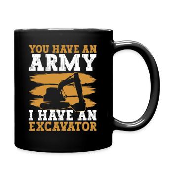 Bagger Schwermaschinenführer Baggerbaggerfahrer - Mug uni - noir - Droite