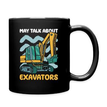 Bagger Schwermaschinenbediener Baggerfahrer Kinder - Full Colour Mug - black - Right