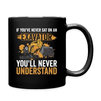 Baggerfahrer Bagger - Mug uni - noir - Droite