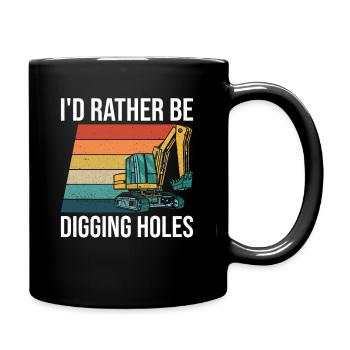Bagger Baggerfahrer Baggern - Mug uni - noir - Droite