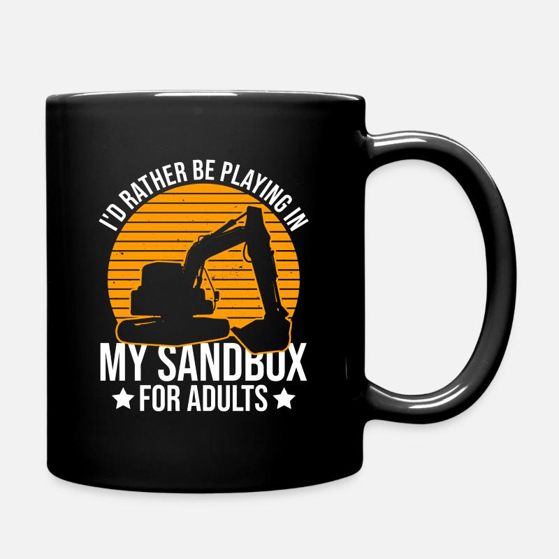 Baggerfahrer Bagger - Tasse einfarbig - Schwarz