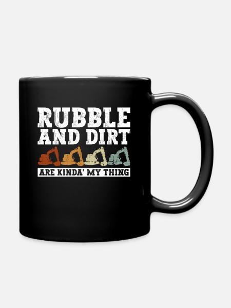 Bagger Sandbagger Baggerfahrer - Tasse einfarbig - Schwarz
