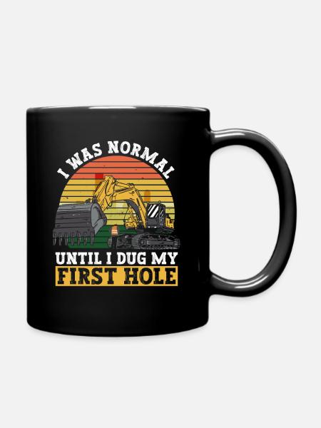 Bagger Baggerfahrer - Tasse einfarbig - Schwarz