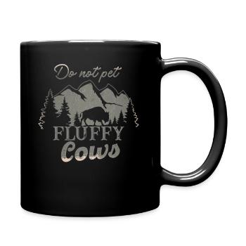 Ne caressez pas les vaches moelleuses - Mug uni - noir - Droite