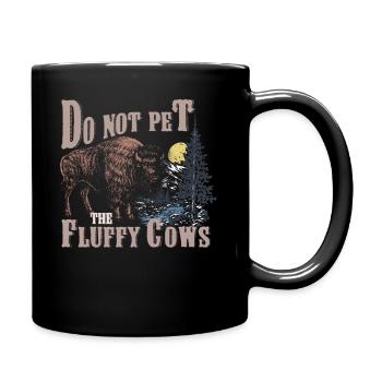 Ne caressez pas les vaches moelleuses - Mug uni - noir - Droite