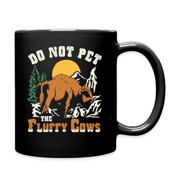 Ne caressez pas les vaches moelleuses - Mug uni - noir - Droite