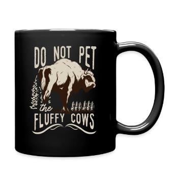 Ne caressez pas les vaches moelleuses - Mug uni - noir - Droite