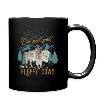 Ne caressez pas les vaches moelleuses - Mug uni - noir - Droite