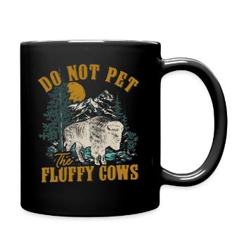 Ne caressez pas les vaches moelleuses - Mug uni - noir - Droite