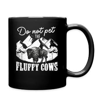 Ne caressez pas les vaches moelleuses - Mug uni - noir - Droite