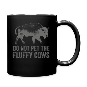 Ne caressez pas les vaches moelleuses - Mug uni - noir - Droite