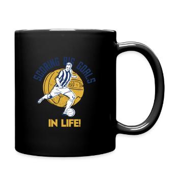 Marquer de grands buts dans la vie Cool Football Designs - Mug uni - noir - Droite