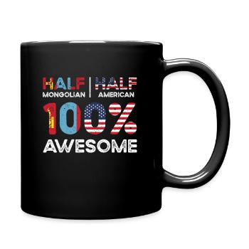 Né en Mongolie Mongolie Américains USA - Mug uni - noir - Droite