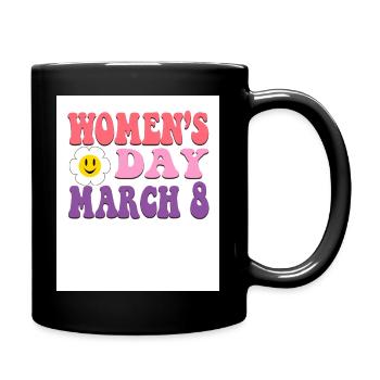 March 8 Women's Day - Feminism, Equality Women Emp - Full Colour Mug - black - Right