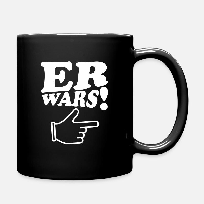 Er wars! - Tasse einfarbig - Schwarz