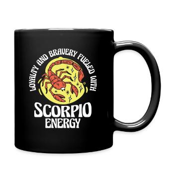 Skorpion Energie Astrologisches Horoskop - Tasse einfarbig - Schwarz - Rechts