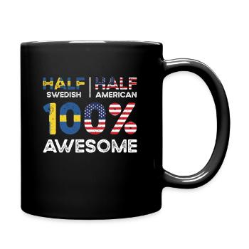 Né en Suède, Suède, Américain, États-Unis - Mug uni - noir - Droite