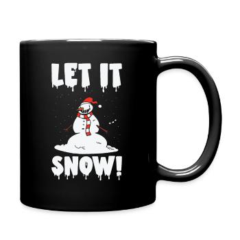 Halloween Scary Snowman Spooky Holiday Christmas - Full Colour Mug - black - Right