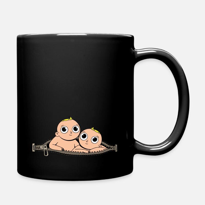 Werdende Mama Zwillinge Schwanger - Tasse einfarbig - Schwarz