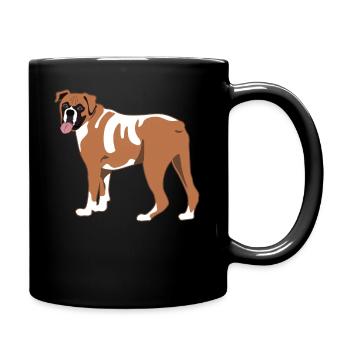 Boxer Allemand Chien Chien Amoureux Cadeau - Mug uni - noir - Droite