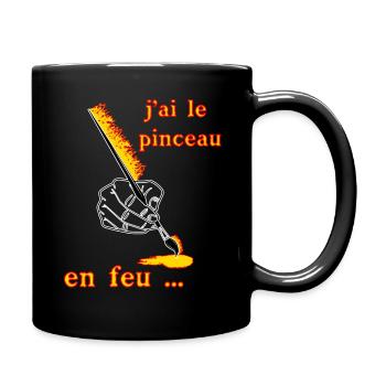 j ai le pinceau en feu - Mug uni - noir - Droite