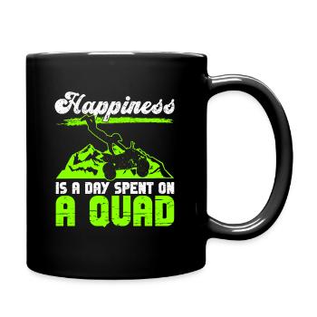 Quadfahren Quad - Tasse einfarbig - Schwarz - Rechts