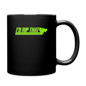 Quad Quadfahrer - Tasse einfarbig - Schwarz - Rechts