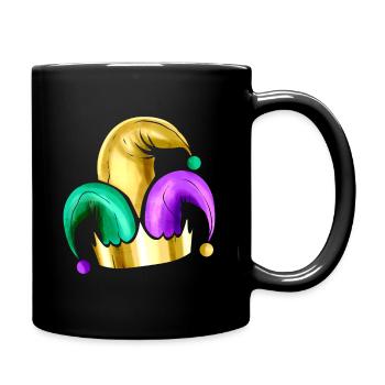 Purple, Yellow Golden And Green Jester Hat For - Full Colour Mug - black - Right