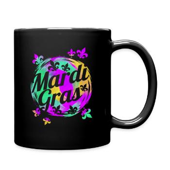 Logo Fleur De Lis pour Mardi Gras - Mug uni - noir - Droite