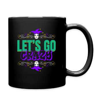 Lettrage Let’s Go Crazy For Mardi Gras - Mug uni - noir - Droite