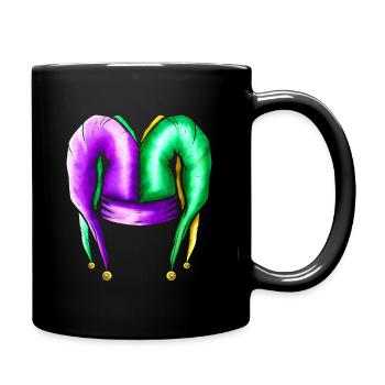 Jester Hat for Mardi Gras - Full Colour Mug - black - Right