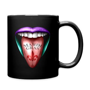 Out Stretched Tongue For Mardi Gras - Tasse einfarbig - Schwarz - Rechts