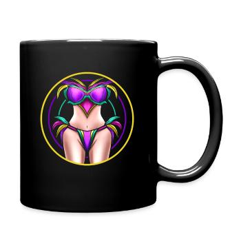 Women Costume For Mardi Grad - Tasse einfarbig - Schwarz - Rechts