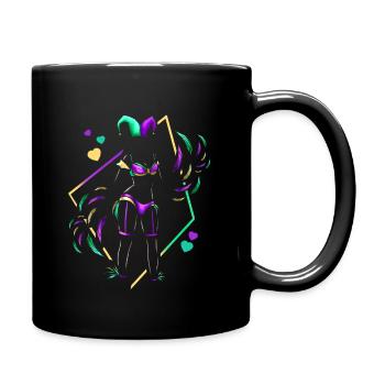 Women Jester Costume For Mardi Grad - Full Colour Mug - black - Right