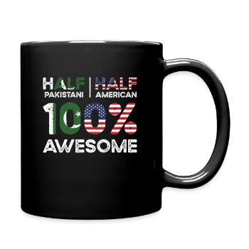 Born Pakistani Pakistan American USA Citizenship - Full Colour Mug - black - Right
