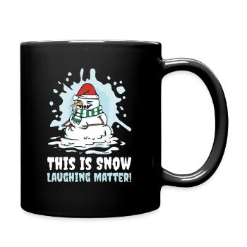 Halloween Gruseliger Schneemann Weihnachten - Tasse einfarbig - Schwarz - Rechts