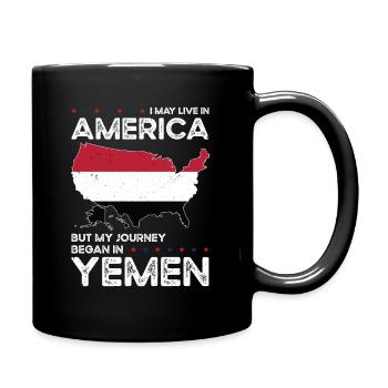 Geborener Jemenit Jemen Amerikaner USA - Tasse einfarbig - Schwarz - Rechts