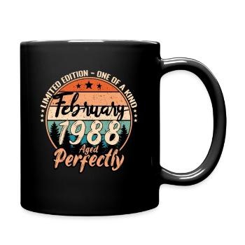 Februar 1988 Jubiläum 1988 Legenden Februar - Tasse einfarbig - Schwarz - Rechts