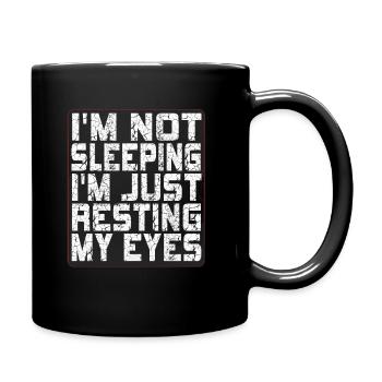 Je ne dors pas, je repose juste mes yeux - Mug uni - noir - Droite