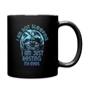Je ne dors pas, je repose juste mes yeux - Mug uni - noir - Droite
