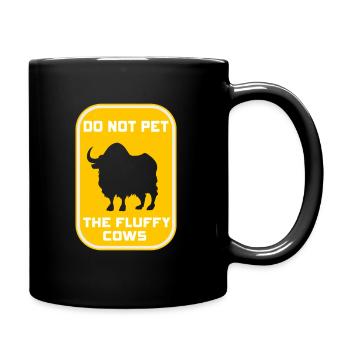Ne caressez pas les vaches moelleuses - Mug uni - noir - Droite