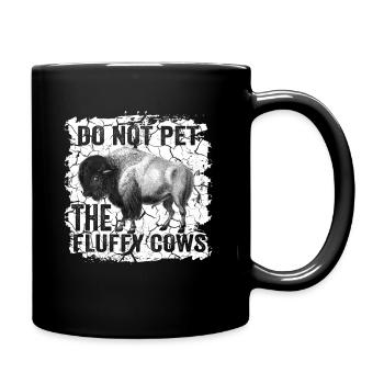 Ne caressez pas les vaches moelleuses - Mug uni - noir - Droite