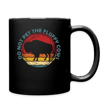 Ne caressez pas les vaches moelleuses - Mug uni - noir - Droite