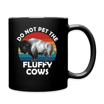 Streicheln Sie nicht die flauschigen Kühe - Tasse einfarbig - Schwarz - Rechts