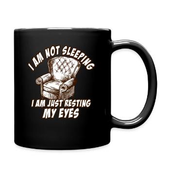 Je ne dors pas, je repose juste mes yeux - Mug uni - noir - Droite