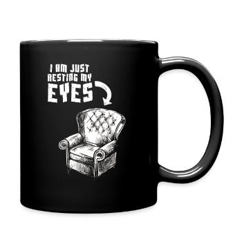 I'm Not Sleeping I'm Just Resting My Eyes - Full Colour Mug - black - Right