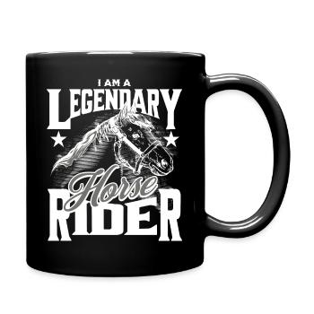 Legendary Rider Horse Pony Equestrian Sport - Full Colour Mug - black - Right