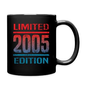 Jahrgang 2005 - Limited Edition Geburtstag - Tasse einfarbig - Schwarz - Rechts