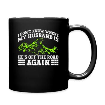 Quadfahrer Quad - Tasse einfarbig - Schwarz - Rechts